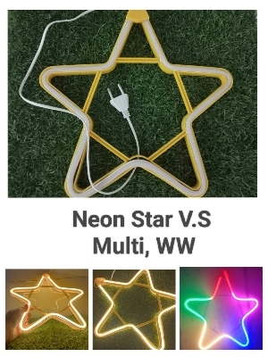 Neon Star Led Light / Stara Curtain String Light - Color: Multicolour