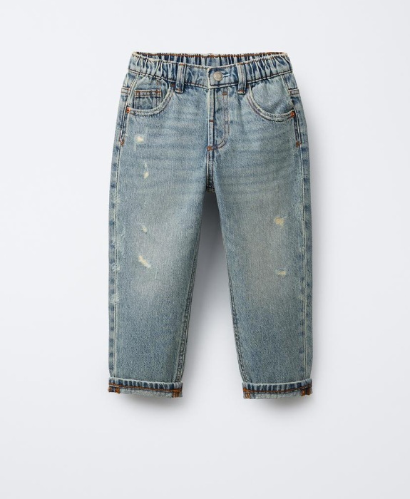 Boys Denim Pant - Denim Fabric, Navy Blue Color | Modern Style, Customized Logo, Anti-uv And Cool Dry Features For Outdoor Activities