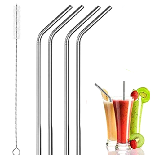 Steel Straw Set, Stainless Steel Straw, Reusable Stainless Steel Drinking Straws With Brush