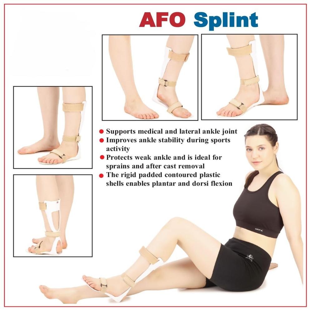 Ankle Brace Plastic White - Application: Hospital