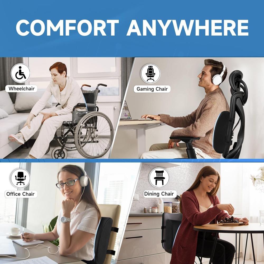Short Back Rest Black