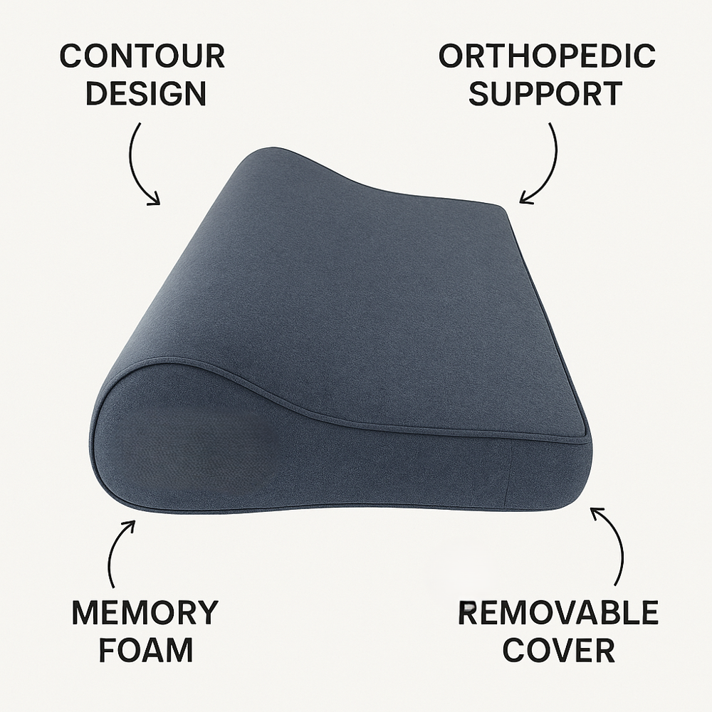 Cervical Neck Pillow Grey