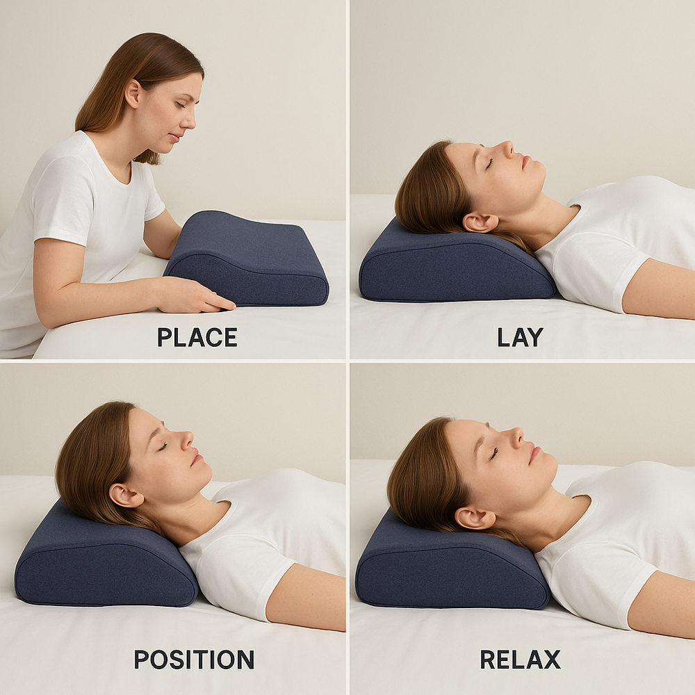 Cervical Neck Pillow Grey