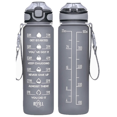 Motivational Water Bottle, Silicone Motivation Water Bottle, 1000 ML Sipper Bottle
