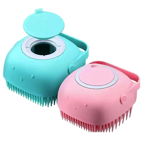 Silicone Bath Brush, Silicone Scrubber Bath Brush, Scalp Massager Shampoo Dispenser