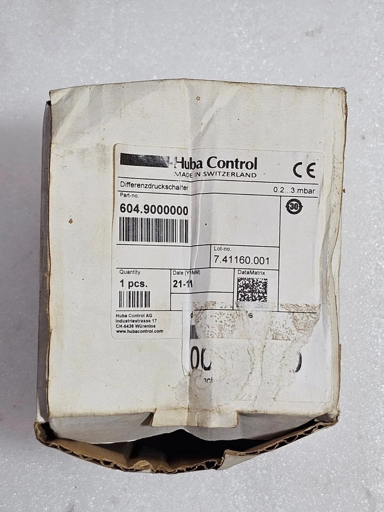 HUBA CONTROL 604.9000000 DIFFERENTIAL PRESSURE SWITCH 0.2-3 Mbar