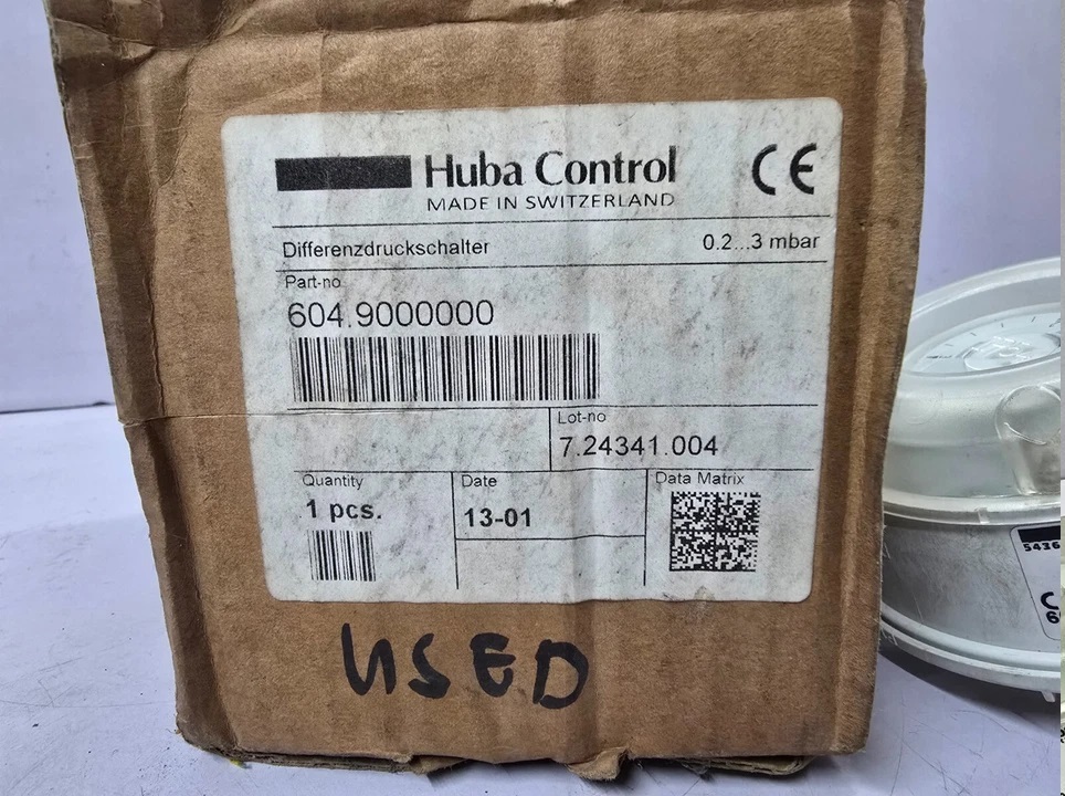HUBA CONTROL 604.9000000 DIFFERENTIAL PRESSURE SWITCH 0.2-3 Mbar