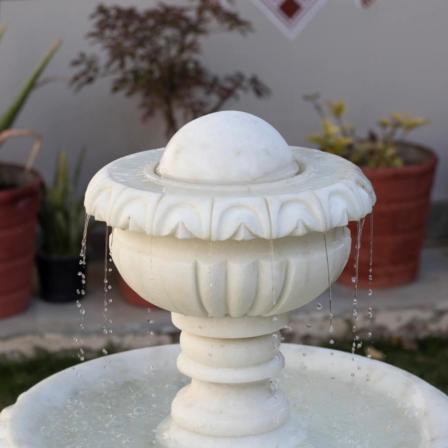 White Marble Fountain