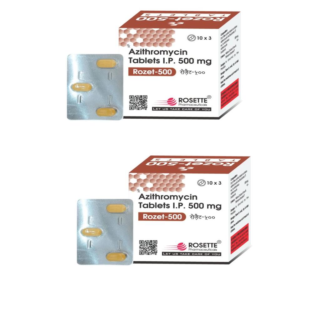 Rozet Azithromycin 500mg Tablet - Grade: Medicine Grade