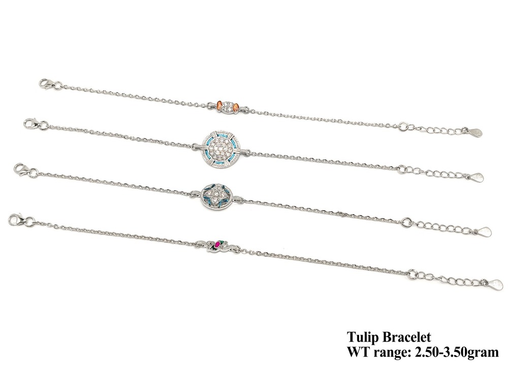 92.5 Silver Tulip Bracelet