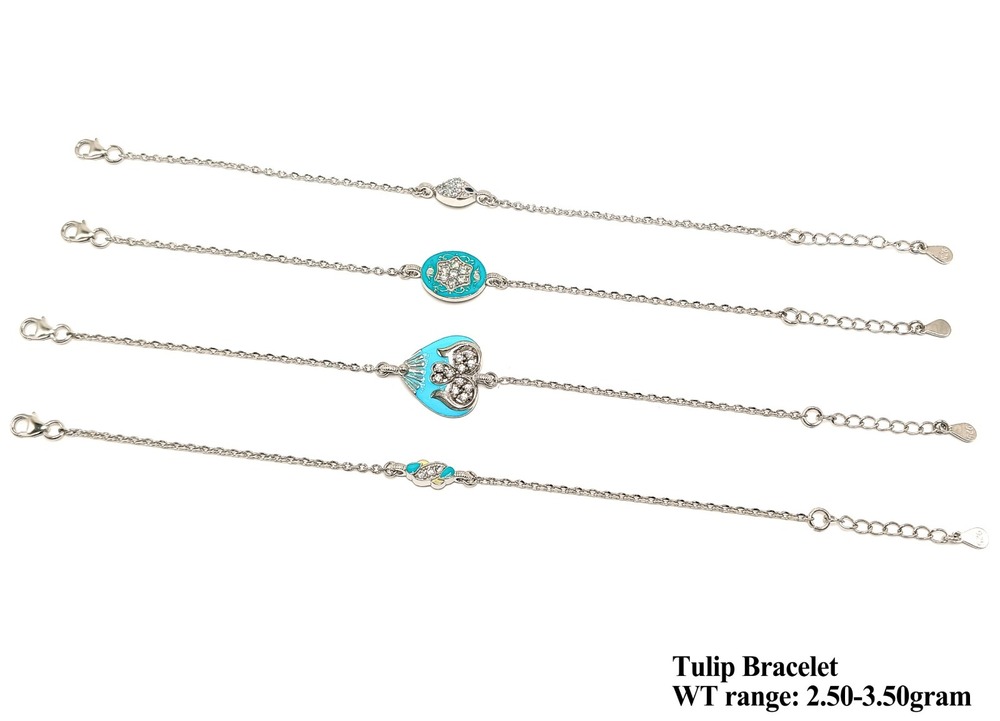 92.5 Silver Tulip Bracelet