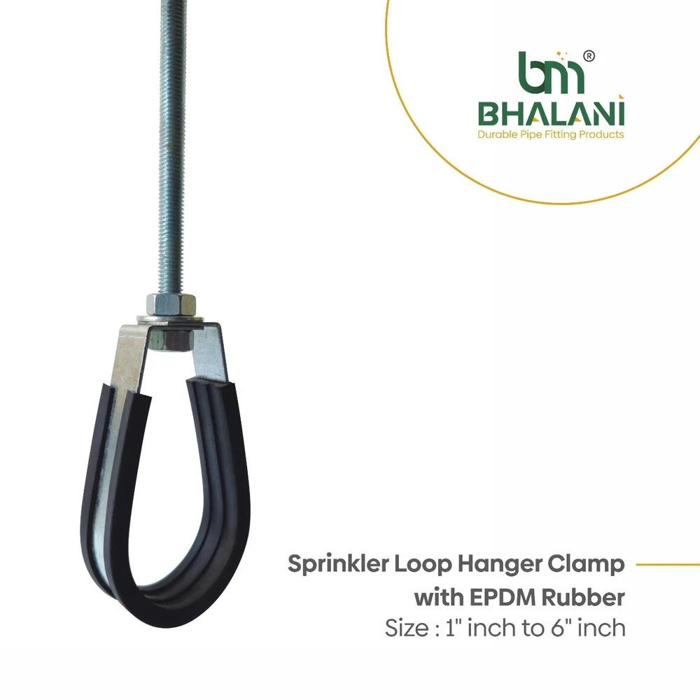 Sprinkler Hanger Clamp With Epdm - Color: Silver