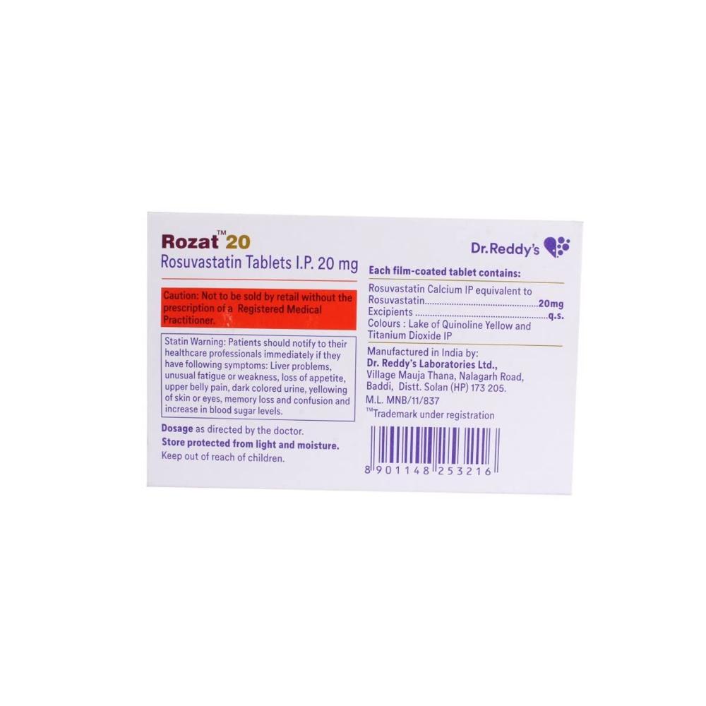 Rozat 20 Rosuvastatin (20mg) Tablet