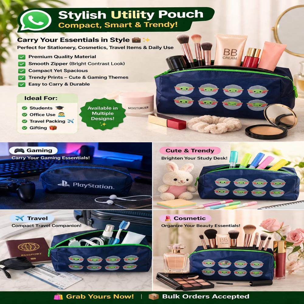 Cosmetic Pencil Pouch - Feature: Smooth Finish