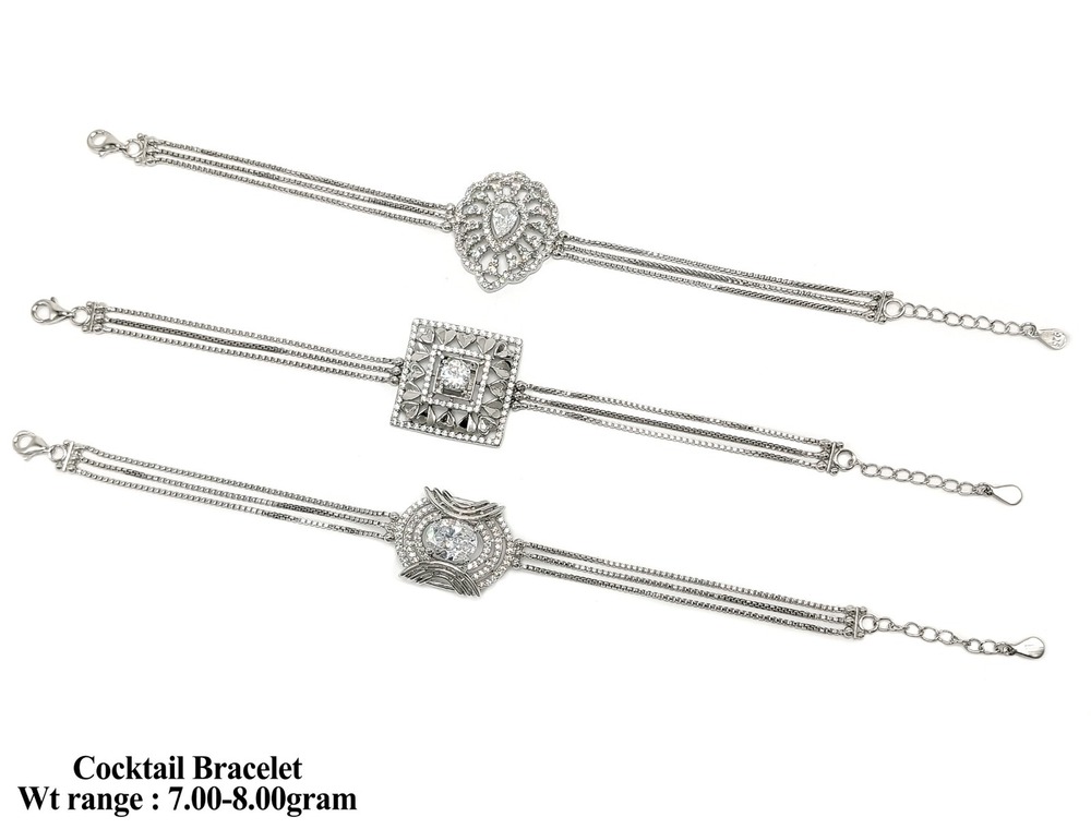 92.5 Silver Cocktail Bracelet