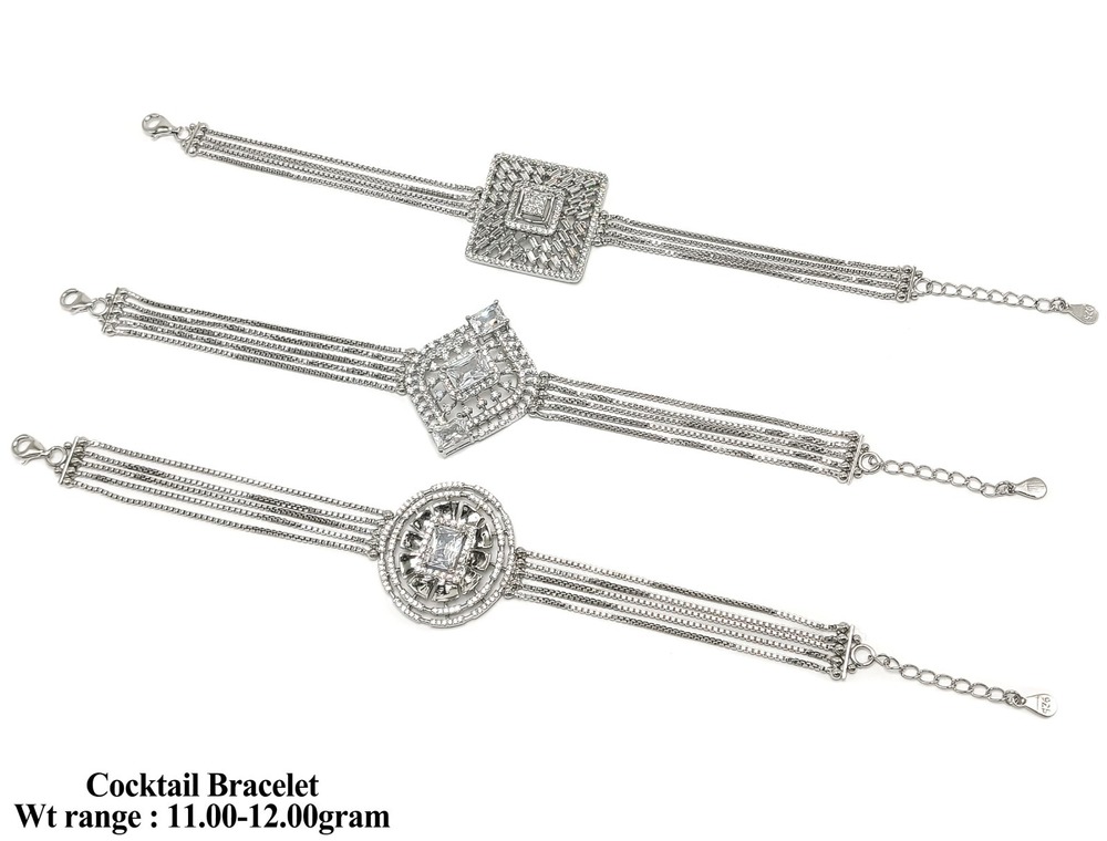 92.5 Silver Cocktail Bracelet