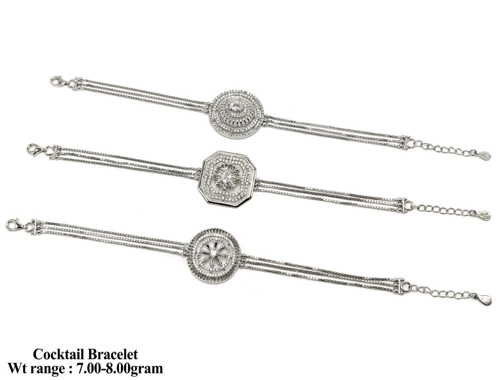 92.5 Silver Cocktail Bracelet