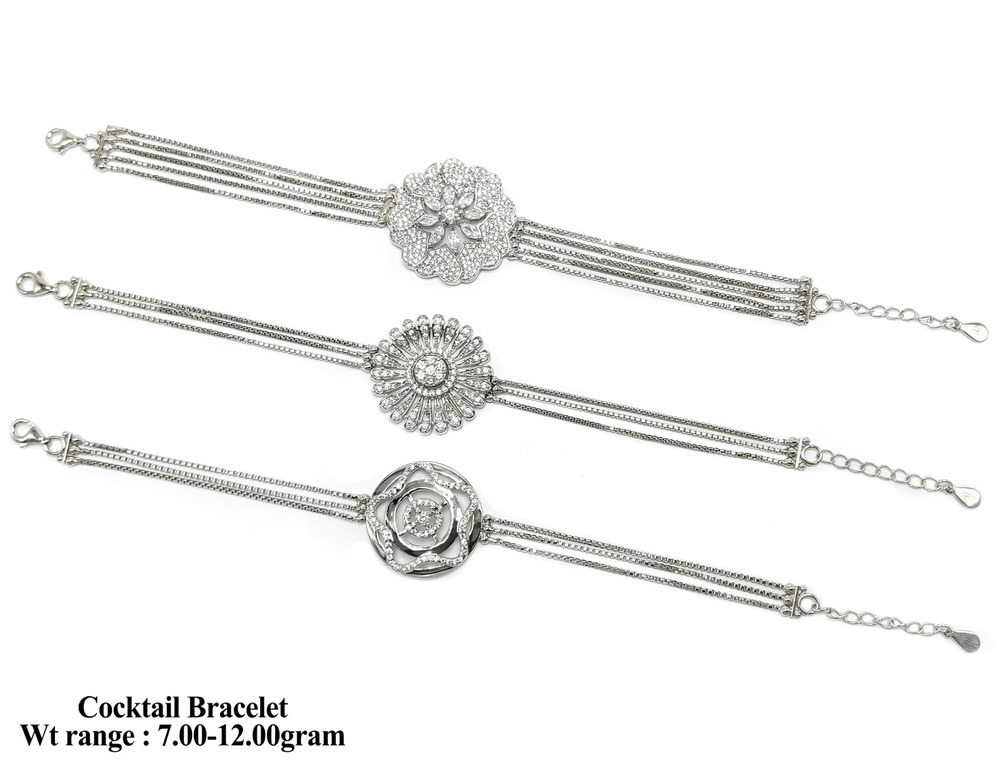 92.5 Silver Cocktail Bracelet