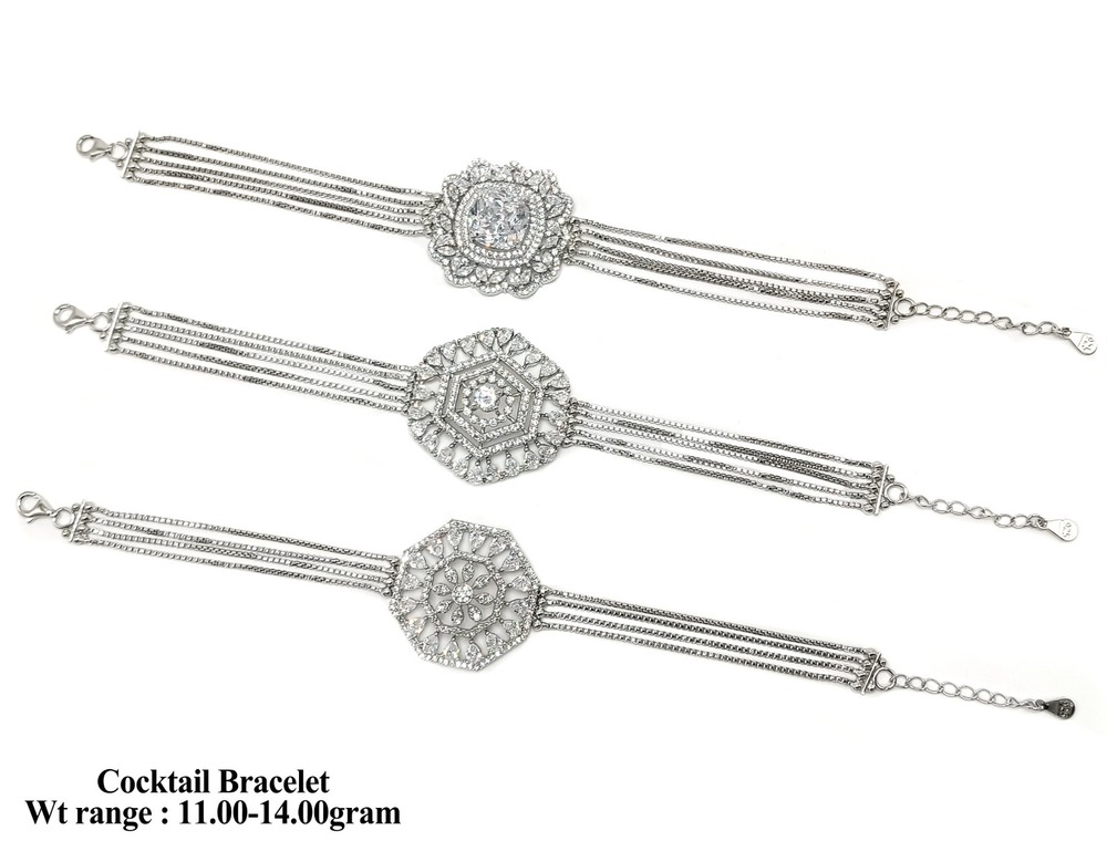 92.5 Silver Cocktail Bracelet