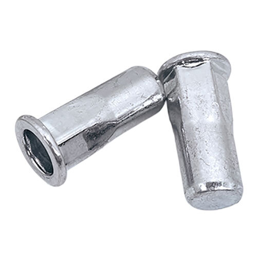 Ms Flat Head Semi Hex Close Rivet Nut - Color: Silver