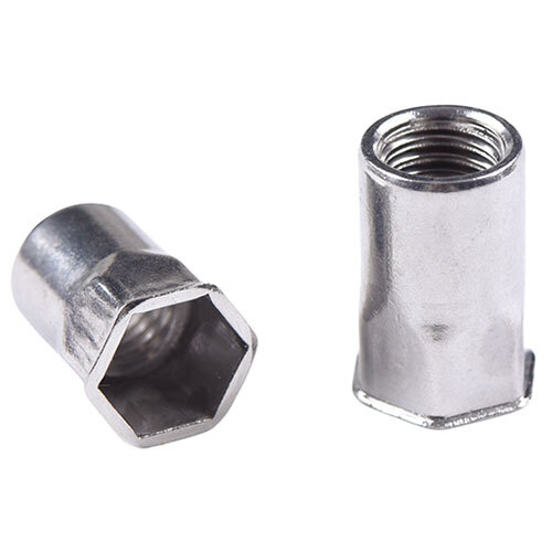 Ss-304 Small Head Semi Hex Rivet Nut - Color: Silver