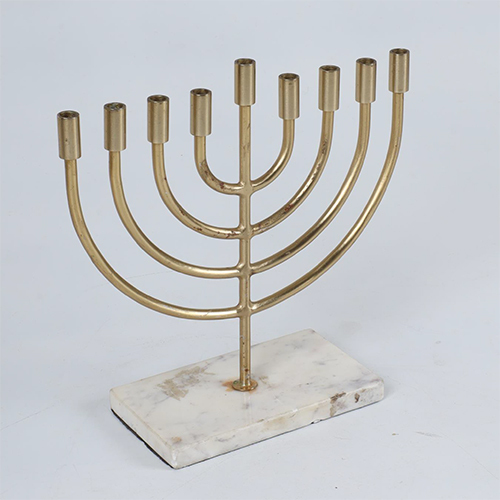 Multi Arm Candle Holder - Color: Golden