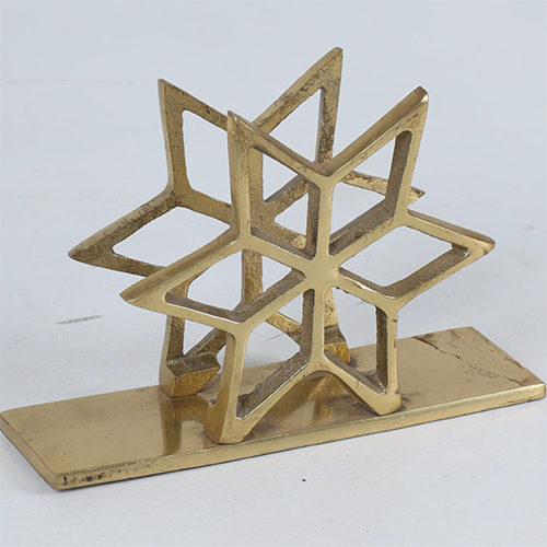 Alum Napkin Holder - Color: Golden