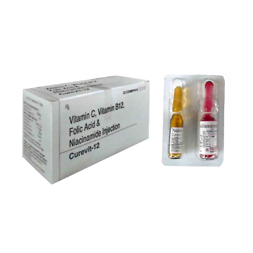 Vitamin C Vitamin B12, Folic Acid And Niacinamide Injection - Physical Form: Liquid