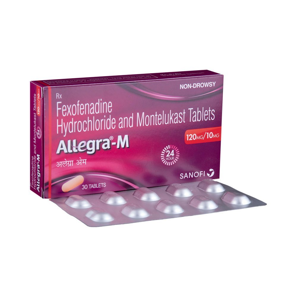 Allegra-M Montelukast (10mg) + Fexofenadine (120mg) Tablet