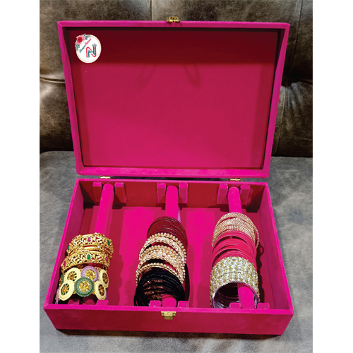 3 Rods Bangle Boxes - Color: Pink