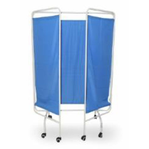 3 Fold Side Screen - Color: Silver And Blue