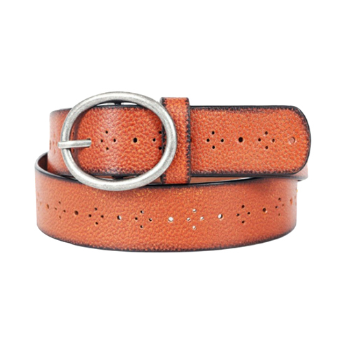Antiq Finish Buckle Full Grain Belt