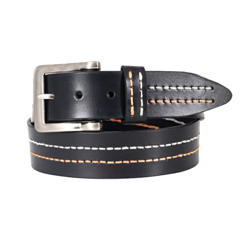 Hl 002 Gloss Finish Buckle Full Grain Belt - Belt Material: Leather
