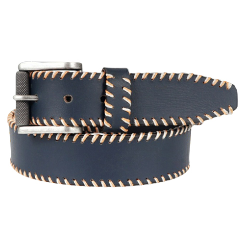 Hl 003 Matt Antiq Finish Buckle Full Grain Belt - Belt Material: Leather