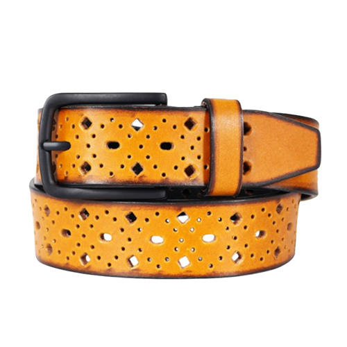 HL 008 Matt Black Finish Buckle Grain Belt