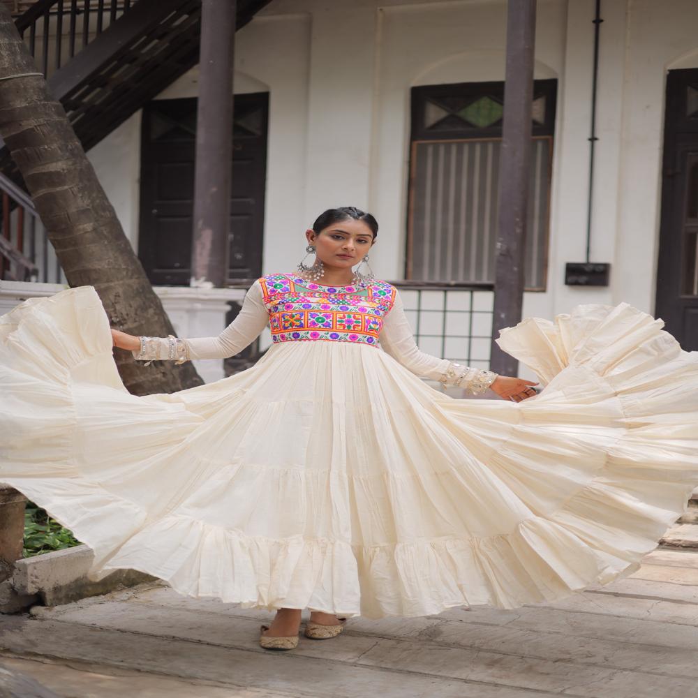Navratri Designer Flared Gown - Bust Size: 34 Inch (In)