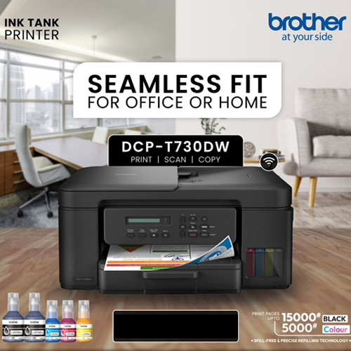 Dcp-T730Dw Ink Tank Printer - Automatic Grade: Semi-Automatic