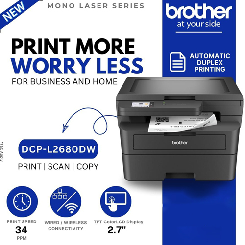 Dcp-L2680Dw Automatic Duplex Printer - Automatic Grade: Semi-Automatic