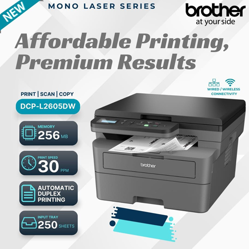 Dcp-L2605Dw Mono Laser Series Printer - Automatic Grade: Semi-Automatic