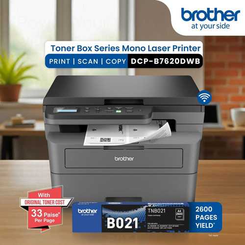 Dcp-B7620Dwb Mono Laser Printer - Automatic Grade: Semi-Automatic