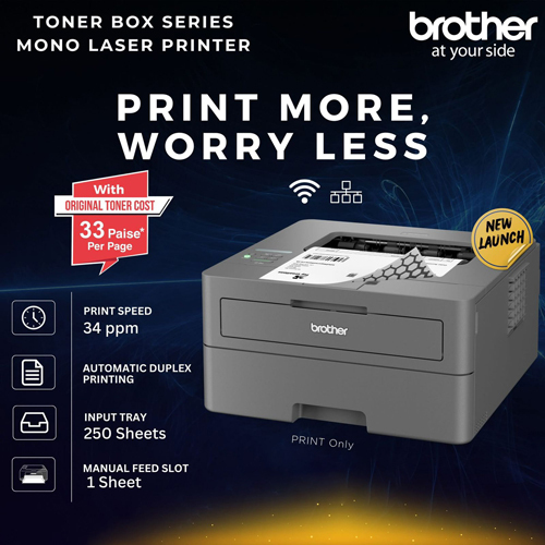 Hl-B2180Dwb Mono Laser Printer - Automatic Grade: Semi-Automatic