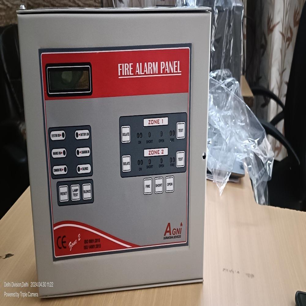 2 Zone Fire Alarm Panel - Application: Used Has Safety Equipment