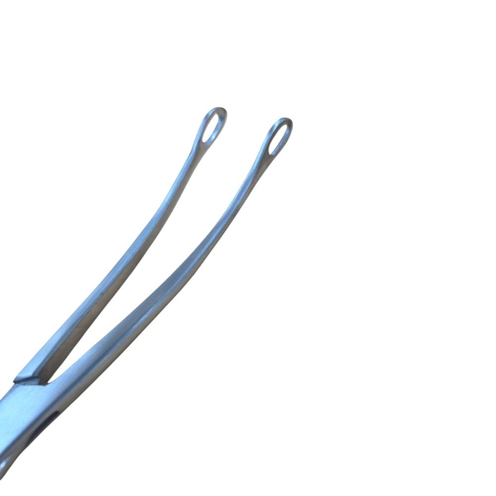 Special Ovum Forcep (Small) - Stainless Steel, 8-10 Inches Length, Silver Color | Curved Or Angled Shaft, Non-ratchet Handle, Polished Finish