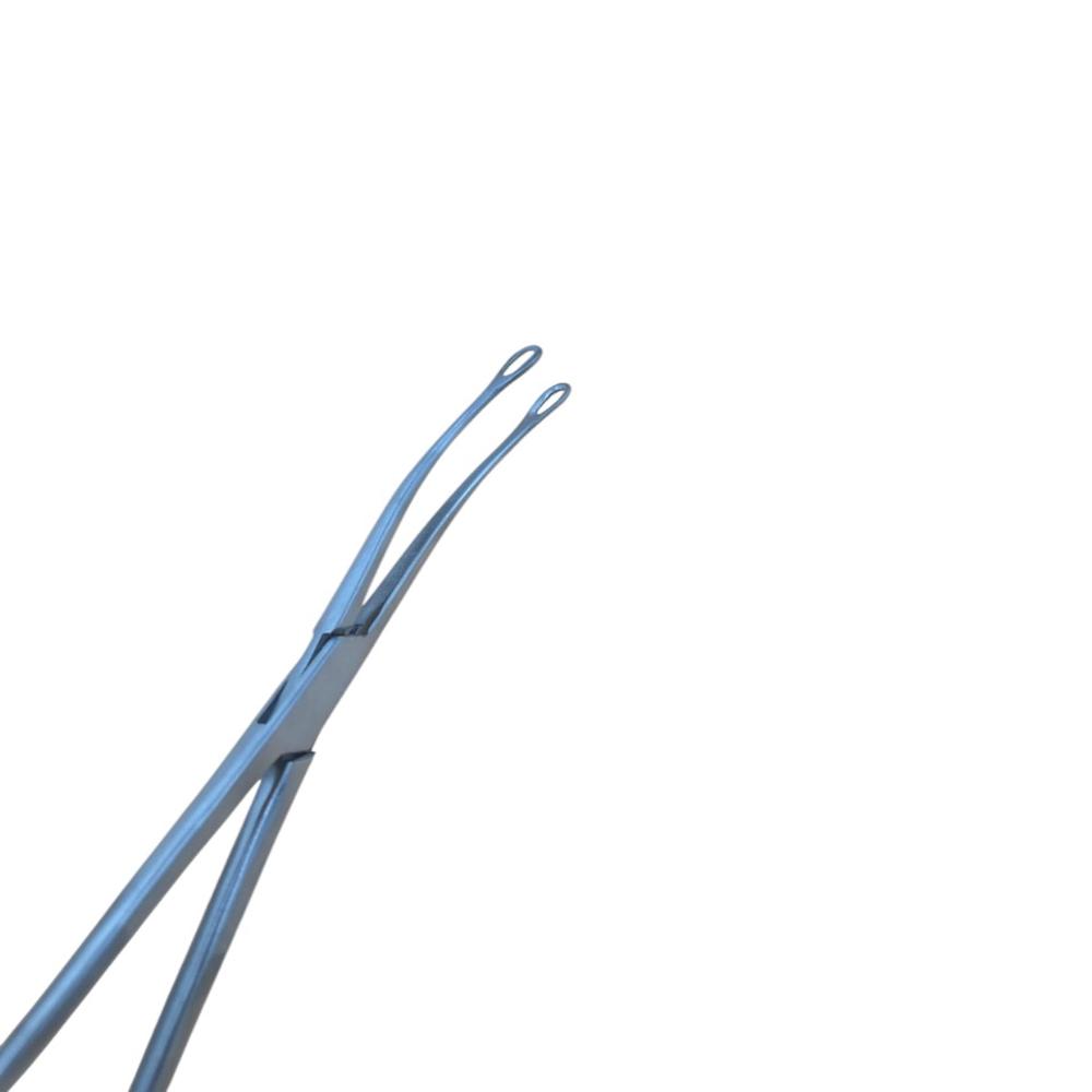 Special Ovum Forcep (Small) - Stainless Steel, 8-10 Inches Length, Silver Color | Curved Or Angled Shaft, Non-ratchet Handle, Polished Finish