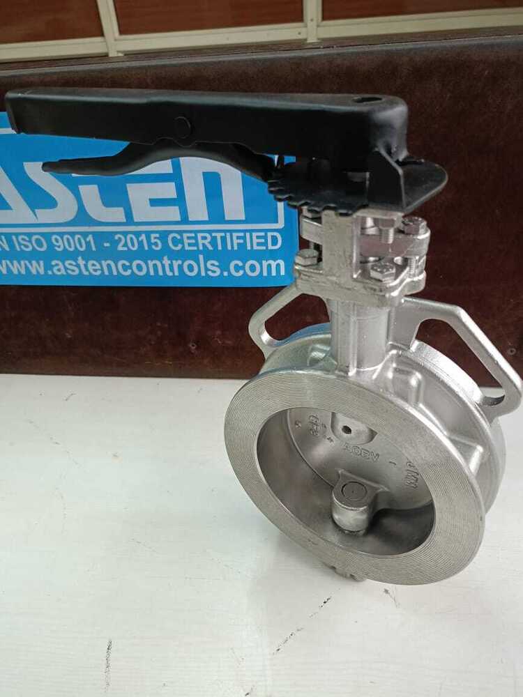Gear Operated Offset Disc Butterfly Valve - Color: Sliver