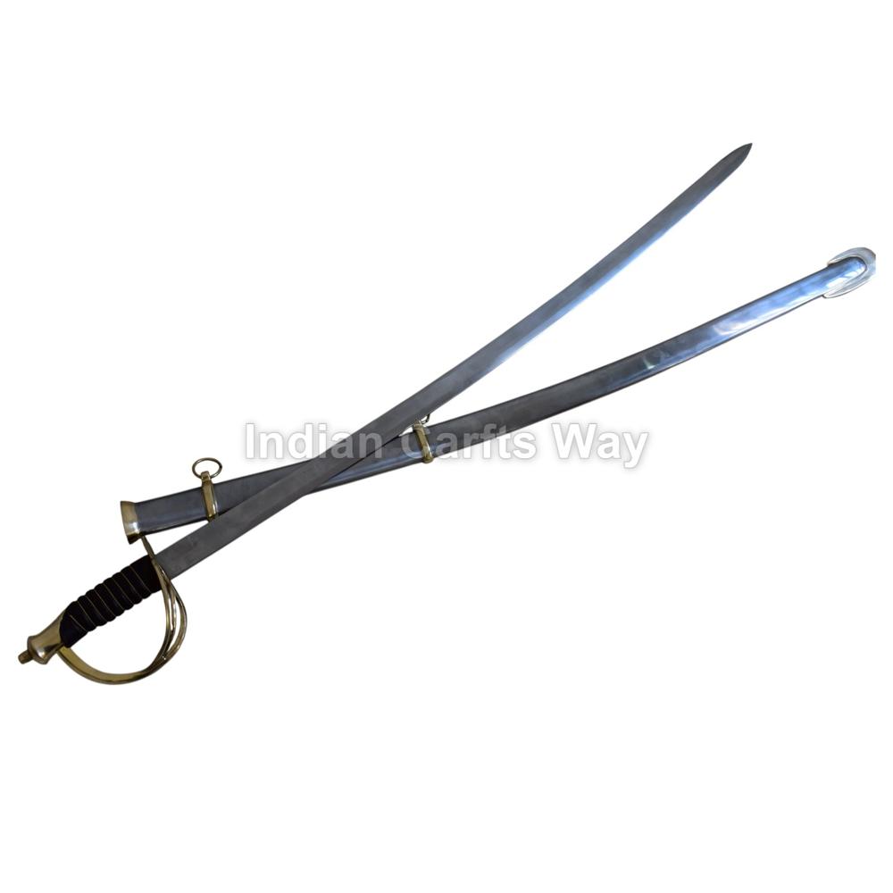 Hand Forged Medieval Brown Handle American Sword