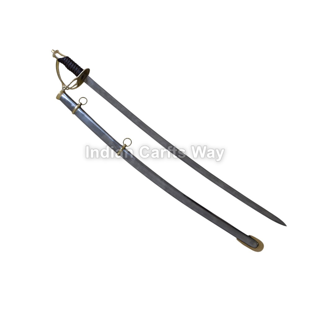 Hand Forged Medieval Brown Handle American Sword