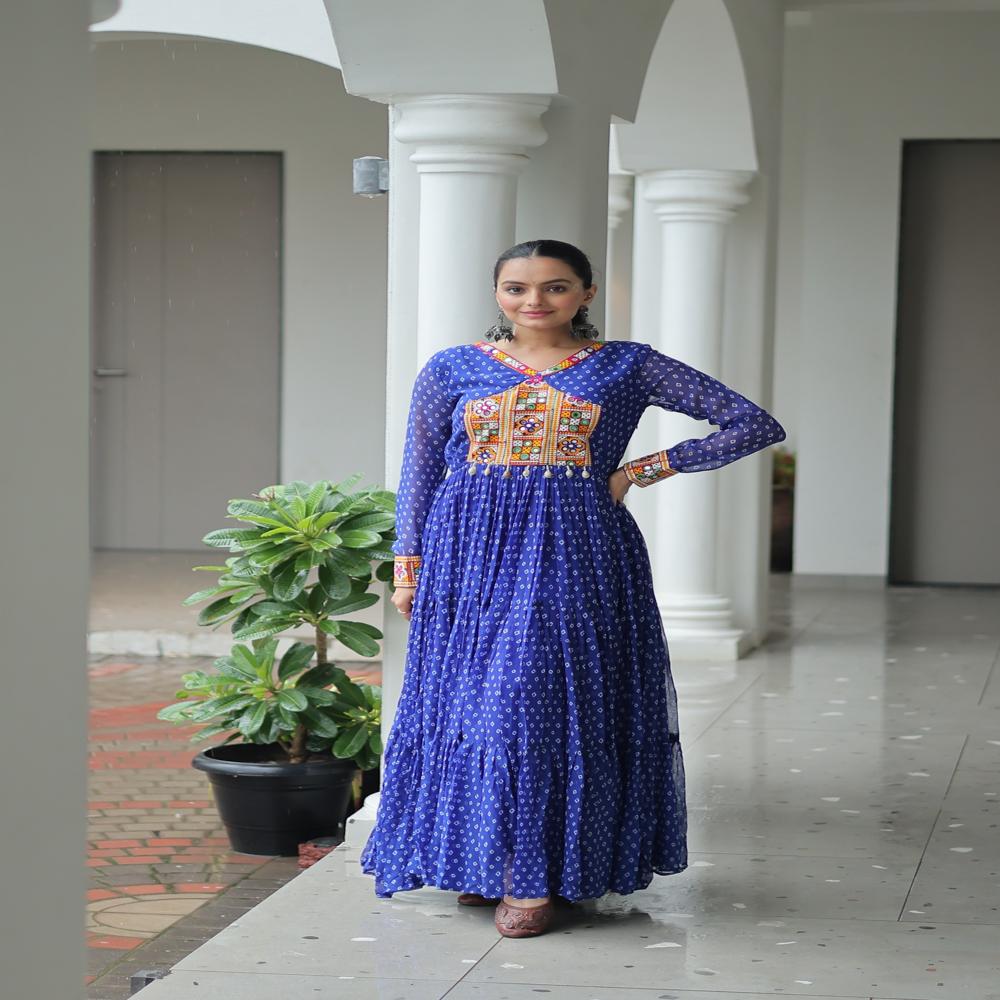 Navratri Special Bandhani Gown