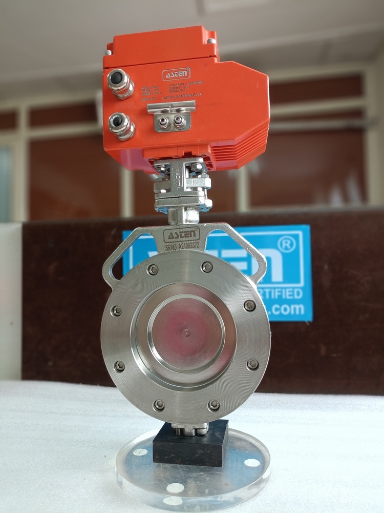 Electrical Actuator Operated Offset Disc Butterfly Valve - Color: Sliver