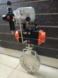 Pneumatic Actuator Operated Offset Disc Butterfly Valve